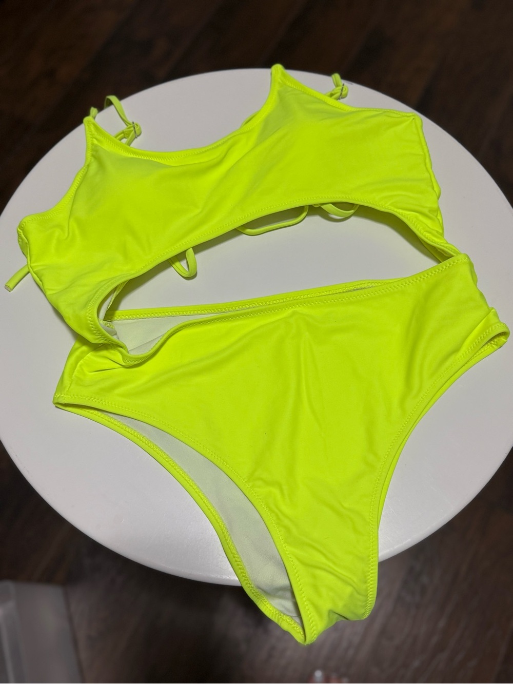 Neon Yellow women One-Piece Swimsuit